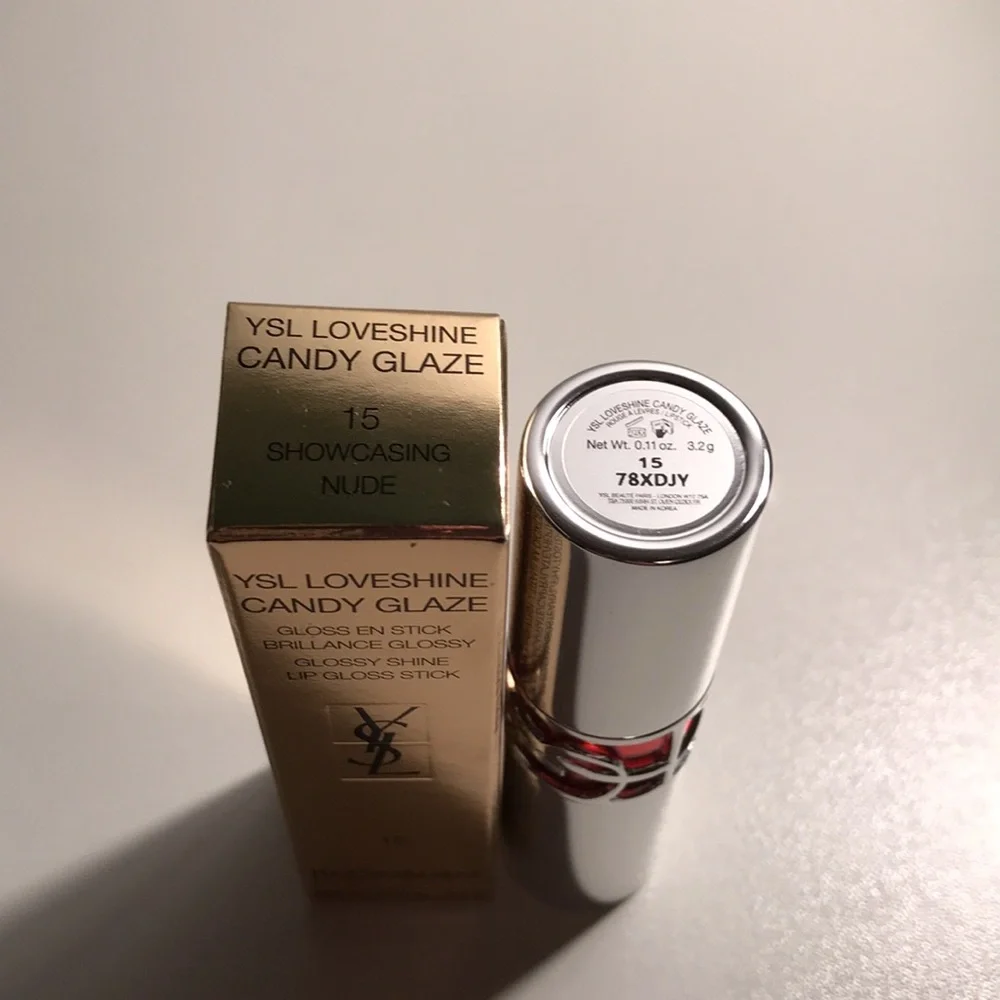 YSL Loveshine Candy Glaze in Showcasing Nude (15), NEW